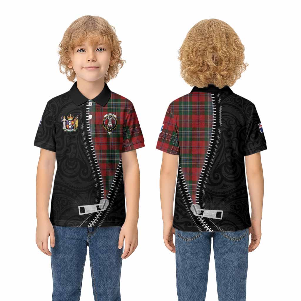 MacLean (McLean) Tartan Kid Polo Shirt New Zealand Pattern Unique Zipper Stylized