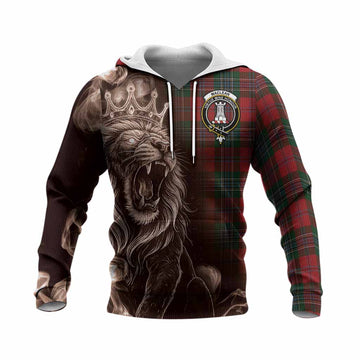 MacLean (McLean) Tartan Knitted Hoodie Roaring Lion Heritage