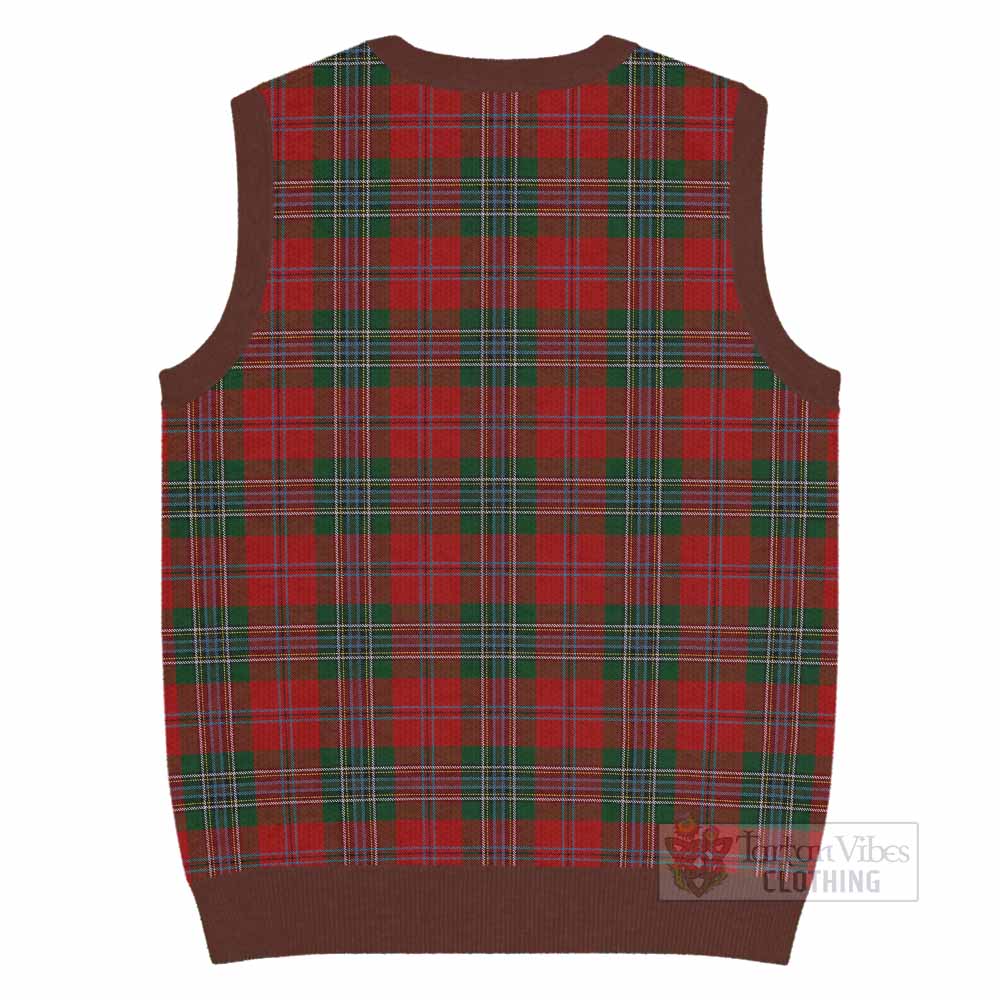 MacLean (McLean) Tartan Knitted V-Neck Vest with Family Crest - Tartan Vibes Clothing