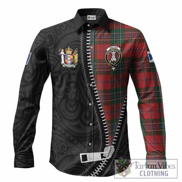 MacLean (McLean) Tartan Long Sleeve Button Shirts New Zealand Pattern Unique Zipper Stylized