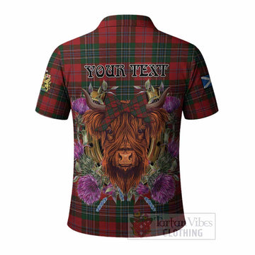 MacLean (McLean) Tartan Polo Shirt Scottish Thistle Heilan Coo