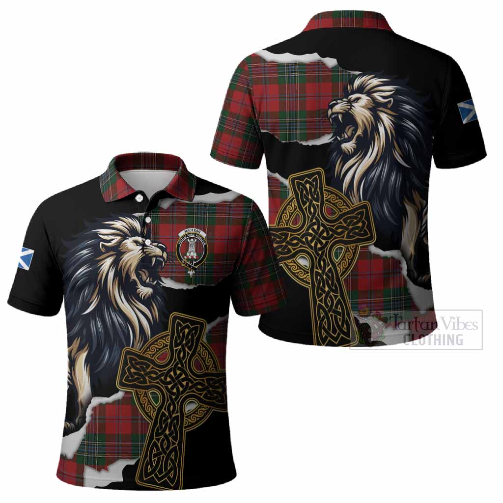 MacLean (McLean) Tartan Scottish Polo Shirt Lion Celtic Heritage
