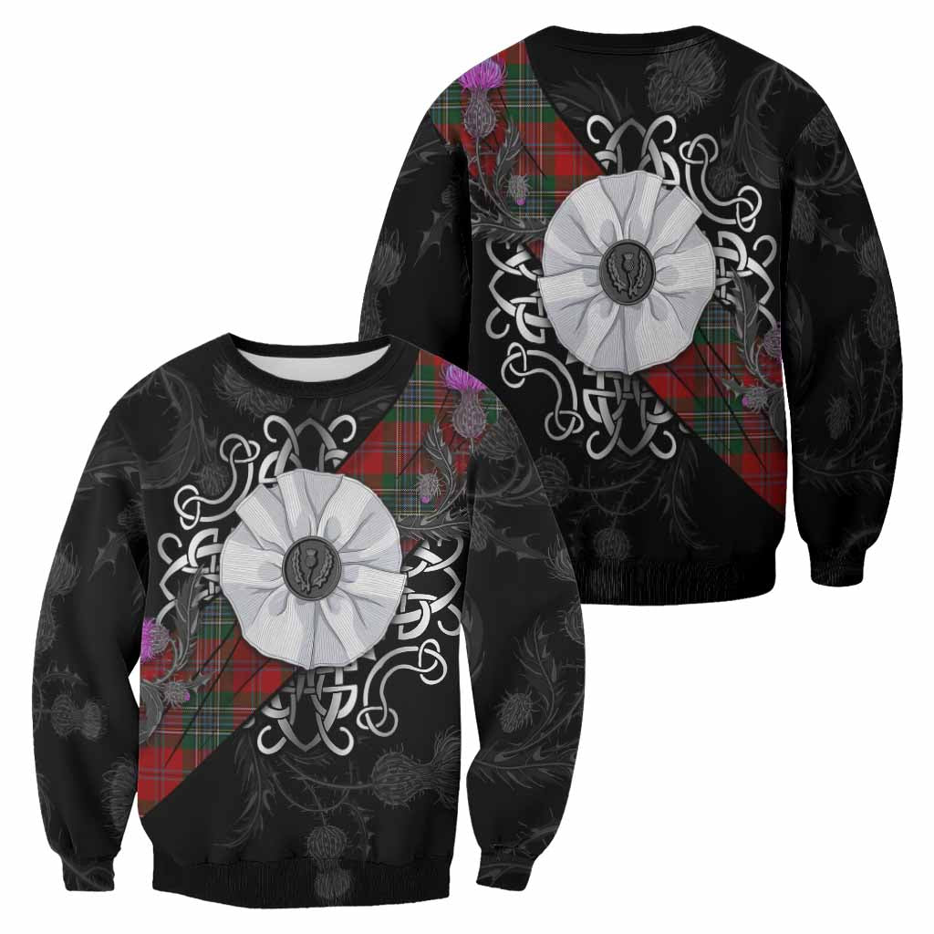 MacLean (McLean) Tartan Sweatshirt Jacobite White Rose - Tartan Vibes Clothing