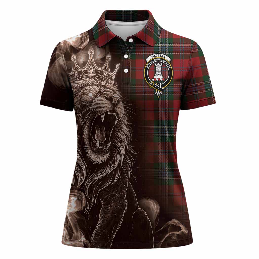 MacLean (McLean) Tartan Women Polo Shirt Roaring Lion Heritage