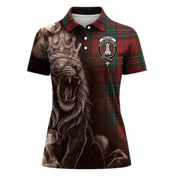 MacLean (McLean) Tartan Women Polo Shirt Roaring Lion Heritage