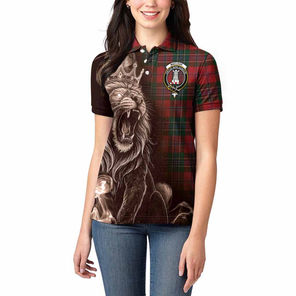 MacLean (McLean) Tartan Women Polo Shirt Roaring Lion Heritage