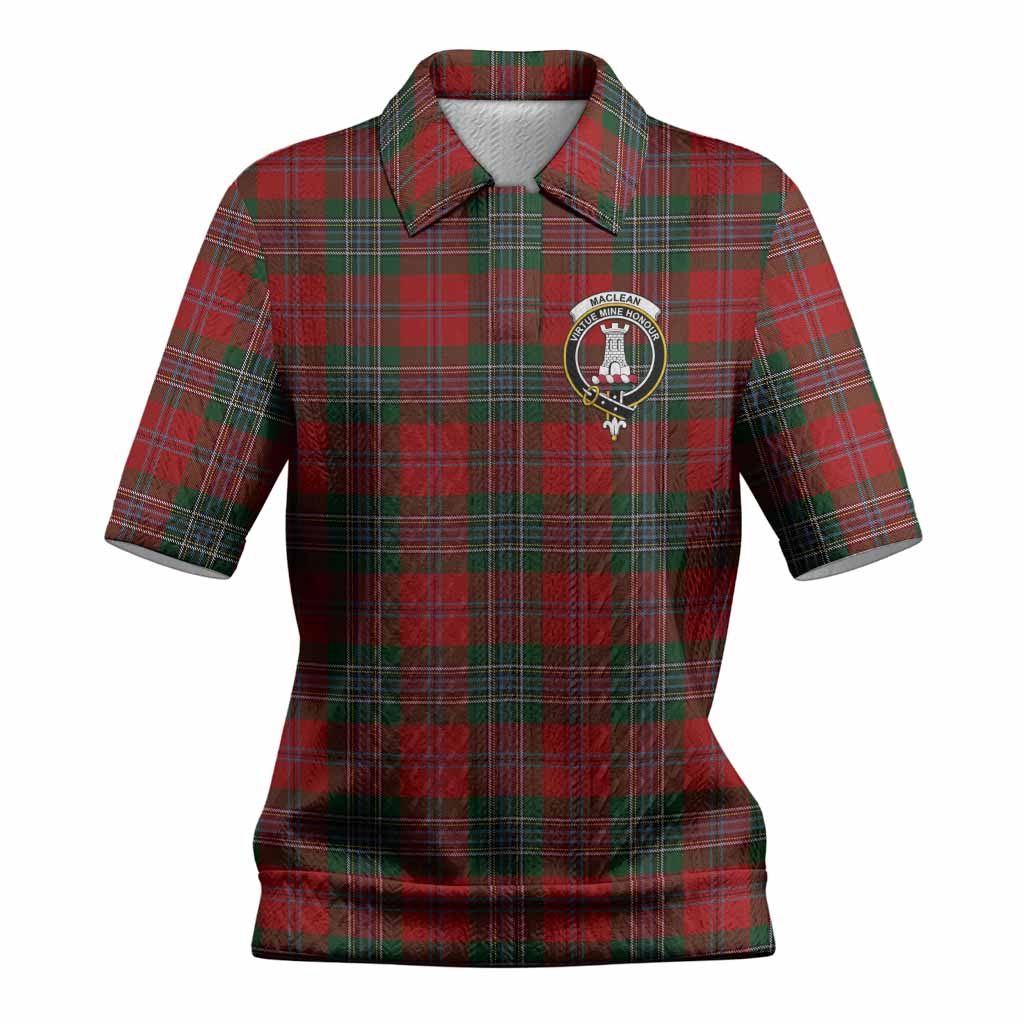 MacLean (McLean) Tartan Women’s Polo Sweater Top with Family Crest