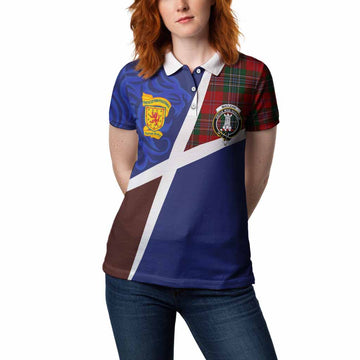 MacLean (McLean) The Scottish Football Crest Women Polo Shirt Lion-Tartan Army