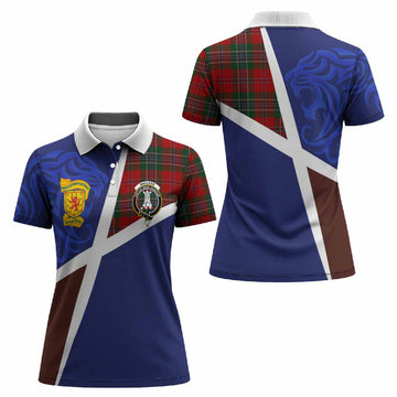 MacLean (McLean) The Scottish Football Crest Women Polo Shirt Lion-Tartan Army