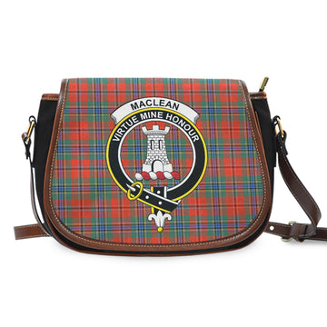 MacLean of Duart Ancient Tartan Saddle Bag with Family Crest