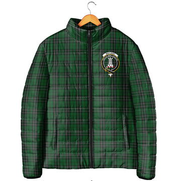 MacLean of Duart Hunting Tartan Padded Jacket with Family Crest