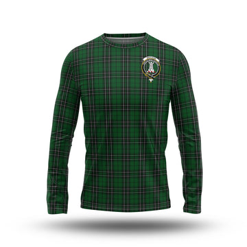 MacLean of Duart Hunting Tartan Long Sleeve T-Shirt with Family Crest