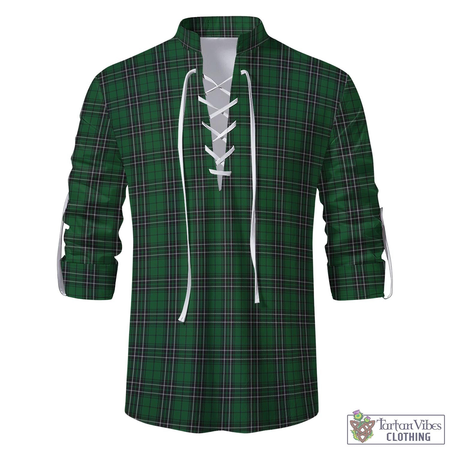 Tartan Vibes Clothing MacLean of Duart Hunting Tartan Men's Scottish Traditional Jacobite Ghillie Kilt Shirt