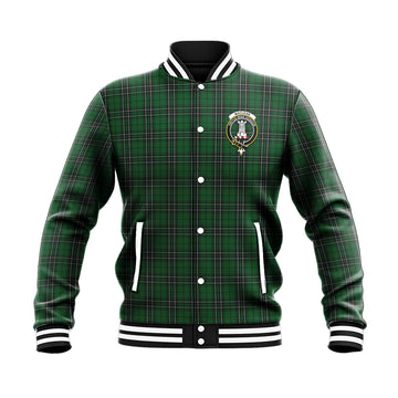 MacLean of Duart Hunting Tartan Baseball Jacket with Family Crest