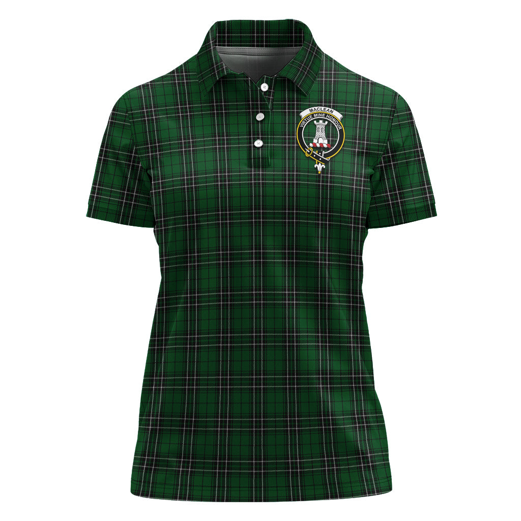 maclean-of-duart-hunting-tartan-polo-shirt-with-family-crest-for-women