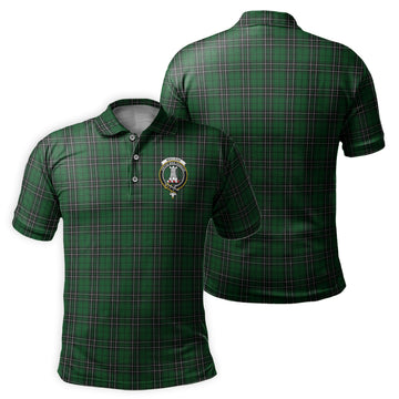 MacLean of Duart Hunting Tartan Men's Polo Shirt with Family Crest