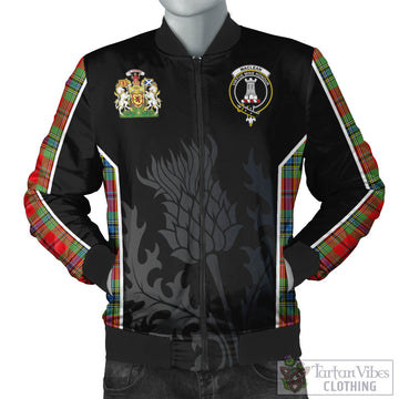 MacLean of Duart Modern Tartan Bomber Jacket with Family Crest and Scottish Thistle Vibes Sport Style