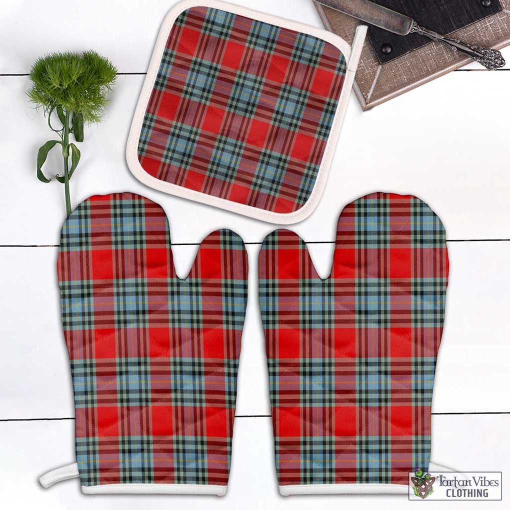 MacLeay (McLeay) Tartan Combo Oven Mitt & Pot-Holder Combo 1 Oven Mitt & 1 Pot-Holder White - Tartan Vibes Clothing