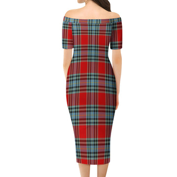 MacLeay (McLeay) Tartan Off Shoulder Lady Dress - Tartan Vibes Clothing