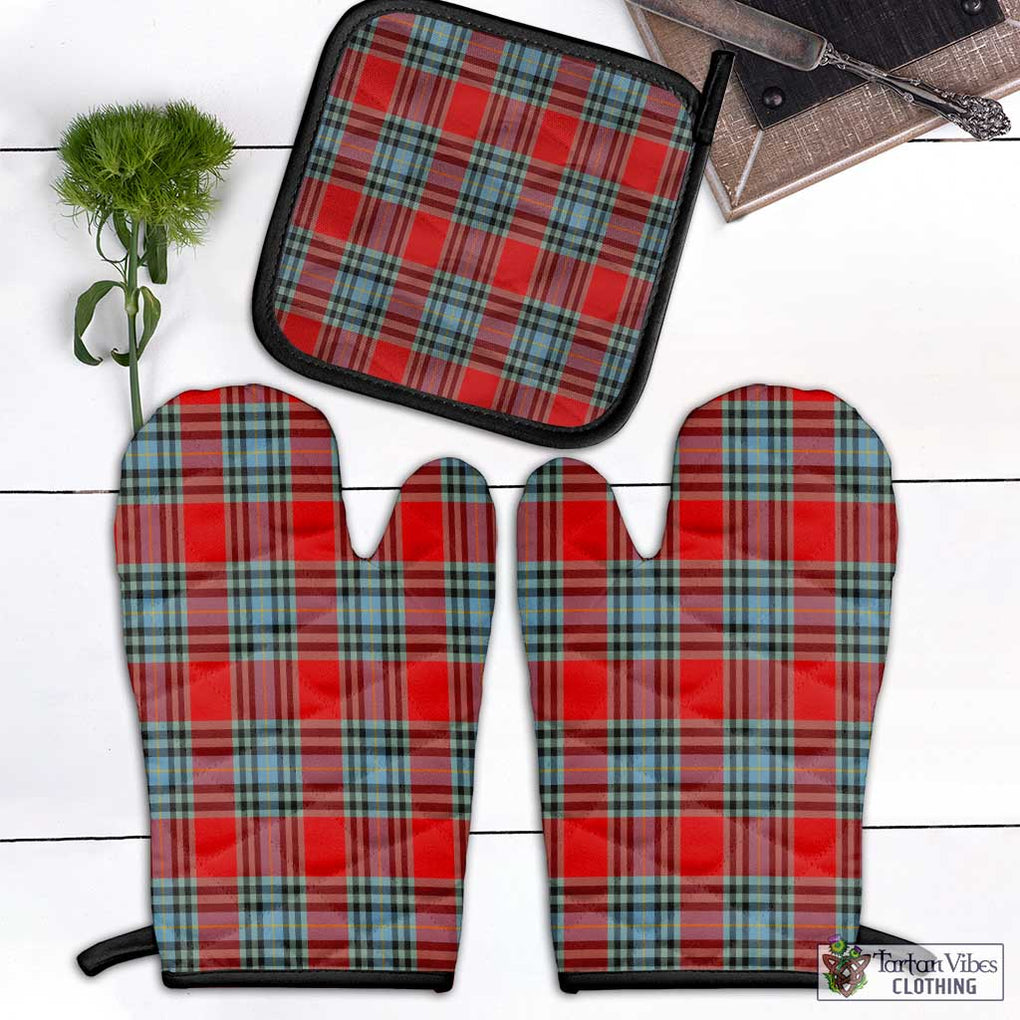 MacLeay (McLeay) Tartan Combo Oven Mitt & Pot-Holder Combo 1 Oven Mitt & 1 Pot-Holder Black - Tartan Vibes Clothing