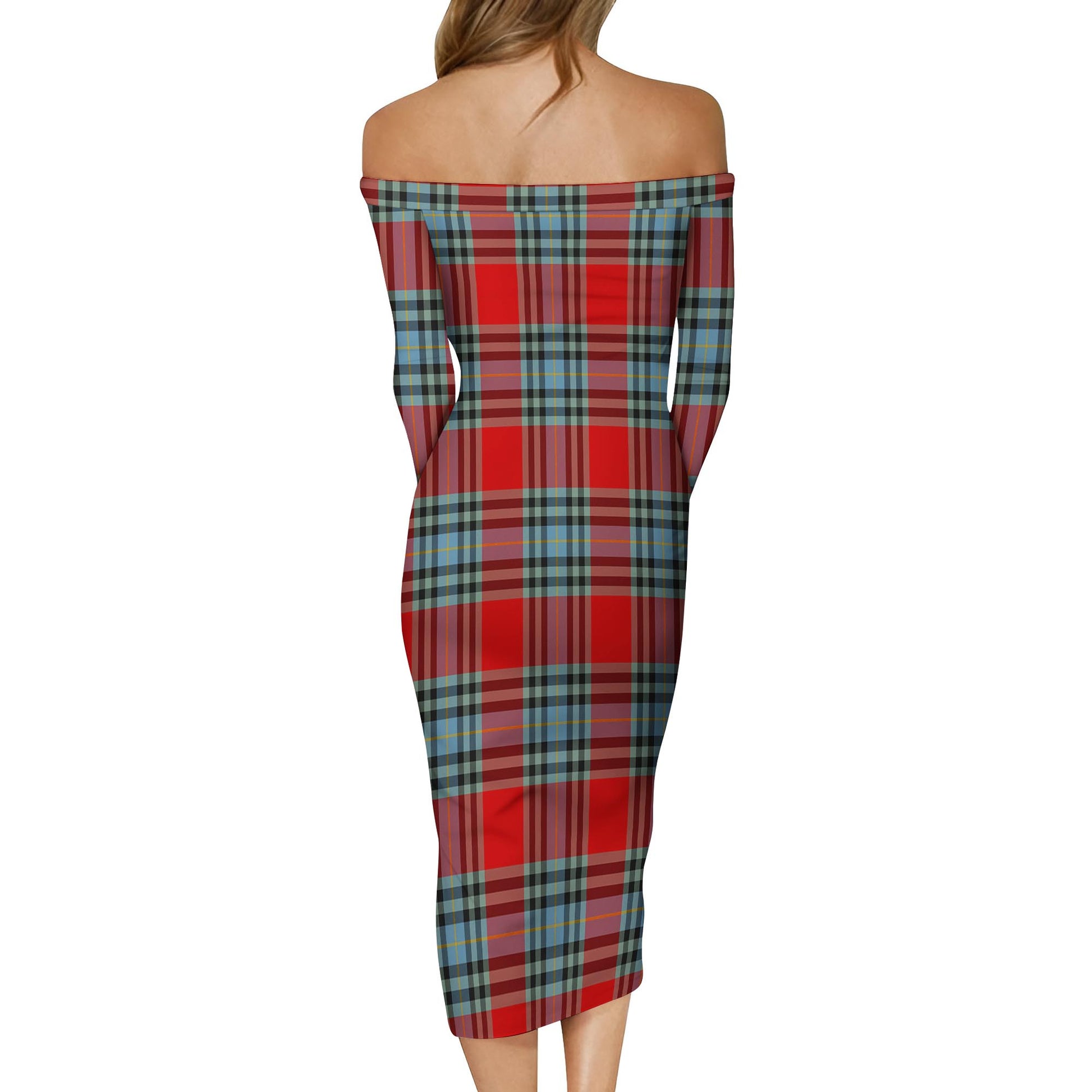 MacLeay (McLeay) Tartan Off Shoulder Lady Dress - Tartan Vibes Clothing