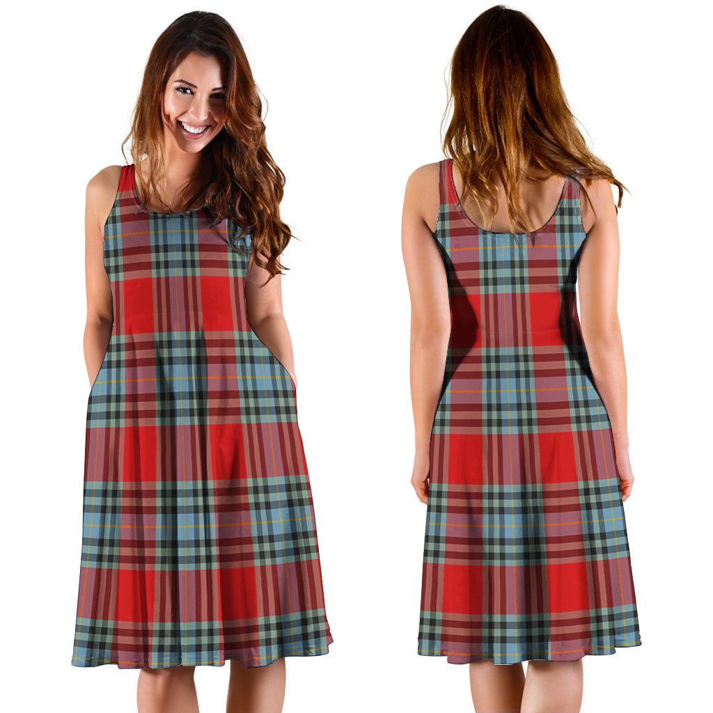MacLeay (McLeay) Tartan Sleeveless Midi Womens Dress - Tartan Vibes Clothing