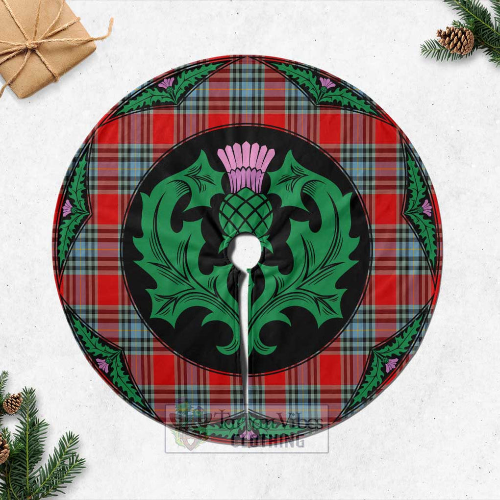 Tartan Vibes Clothing MacLeay (McLeay) Tartan Christmas Tree Skirt Scottish Thistle Style