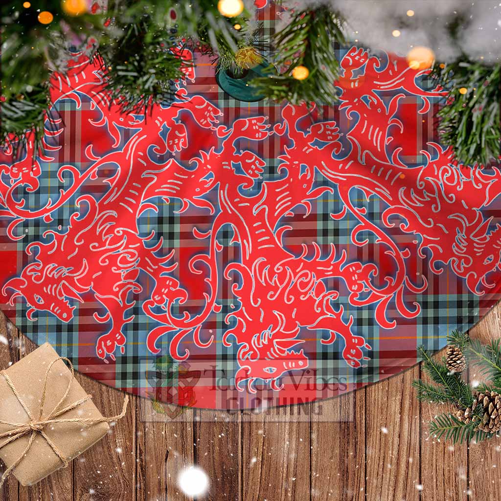 Tartan Vibes Clothing MacLeay (McLeay) Tartan Christmas Tree Skirt Lion Rampant Style