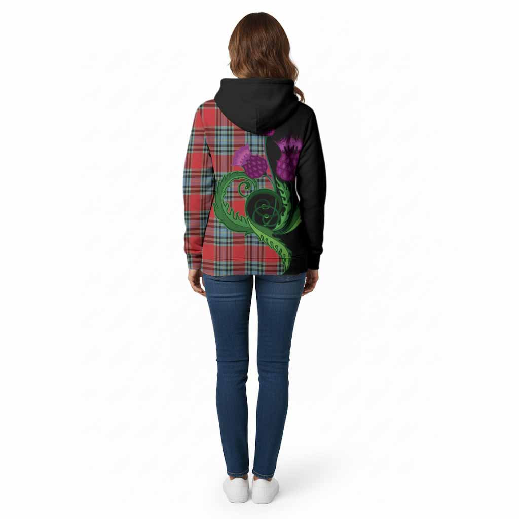 MacLeay (McLeay) Tartan Cotton Hoodie Traditional Scottish Thistle