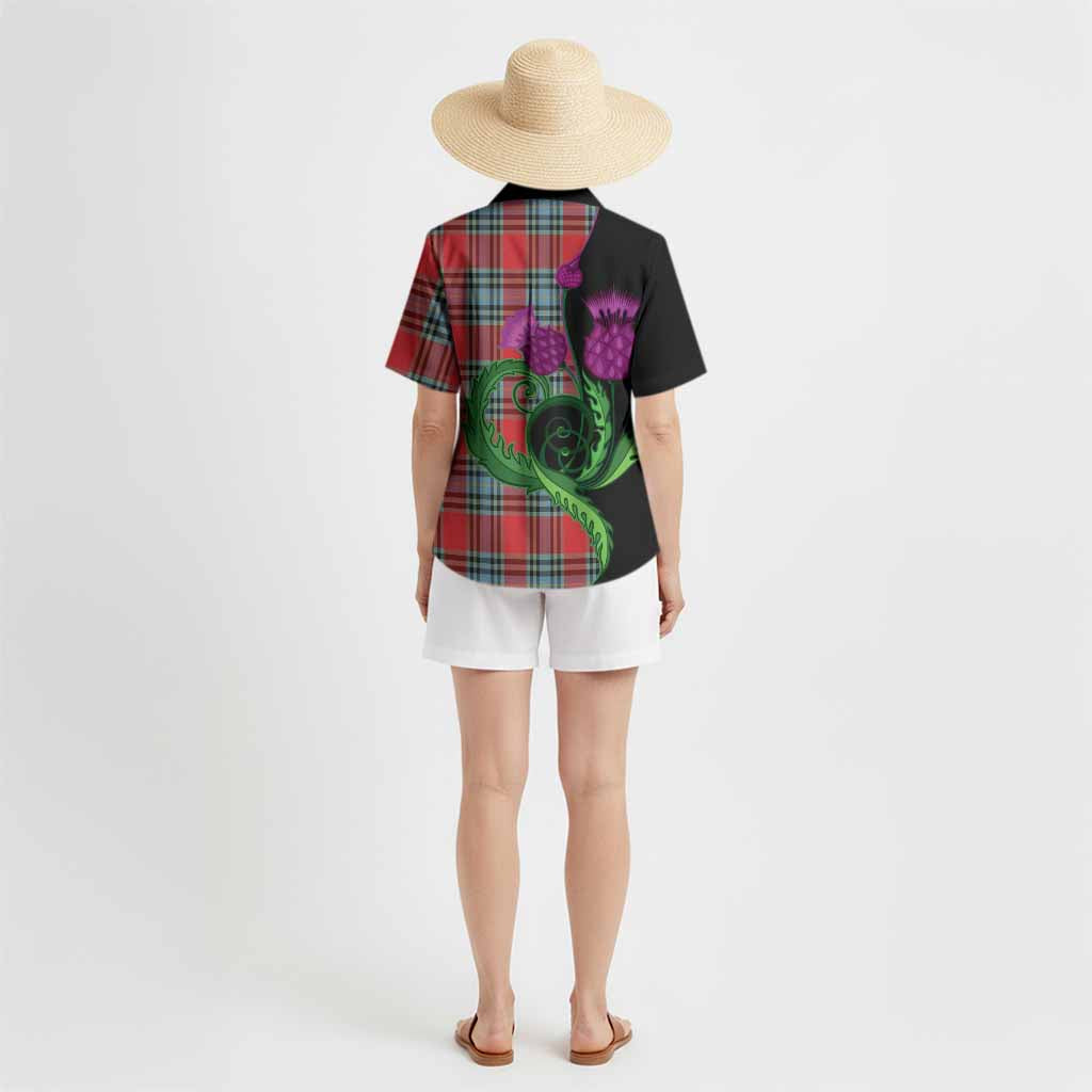 MacLeay (McLeay) Tartan Hawaiian Shirt Traditional Scottish Thistle