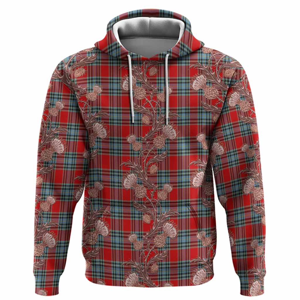 MacLeay (McLeay) Tartan Hoodie Seamless Scottish Thistle Flowers