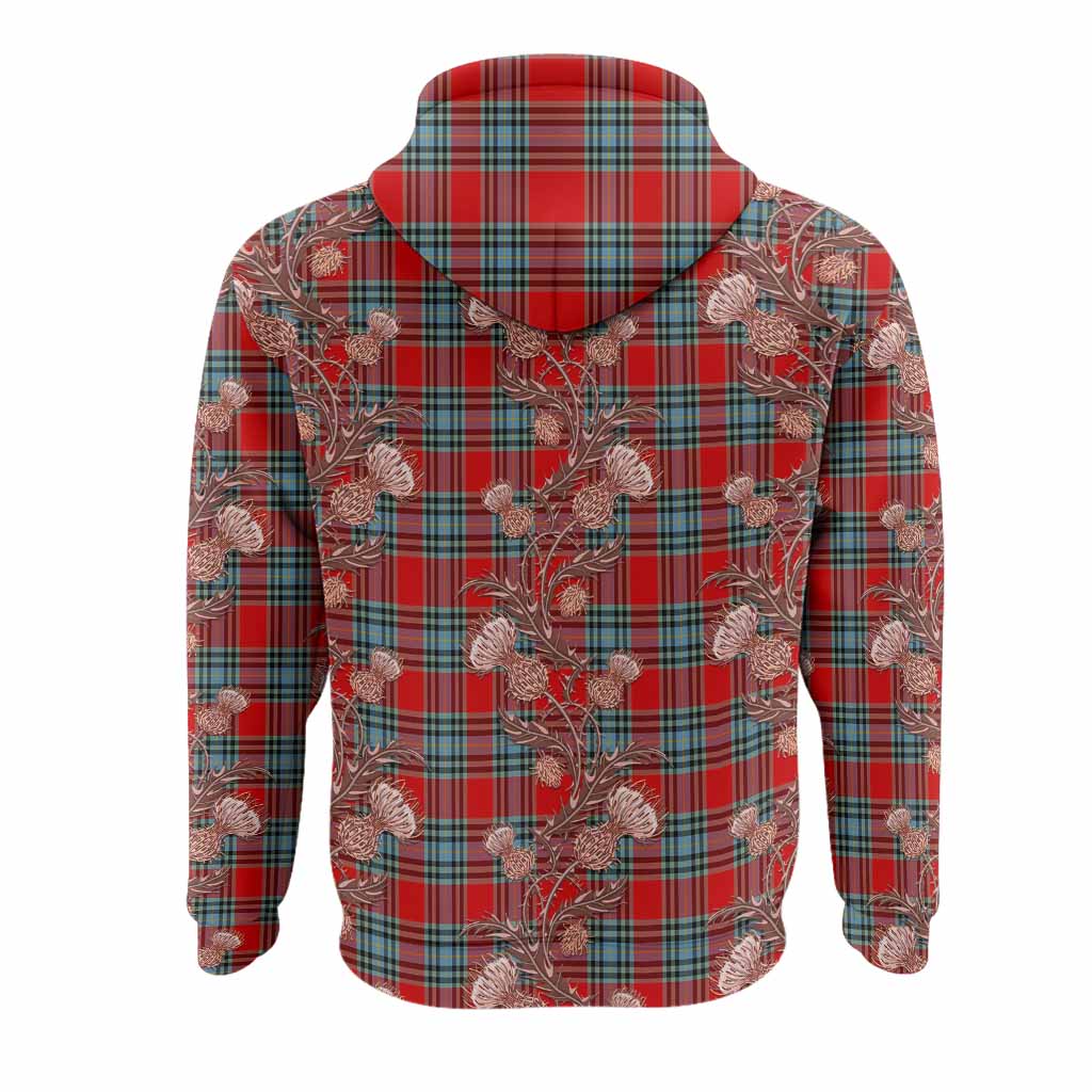MacLeay (McLeay) Tartan Hoodie Seamless Scottish Thistle Flowers
