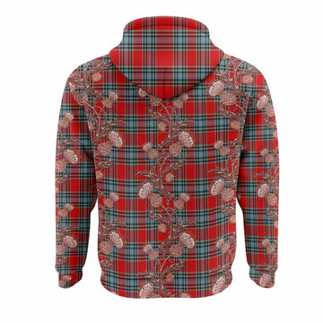 MacLeay (McLeay) Tartan Hoodie Seamless Scottish Thistle Flowers
