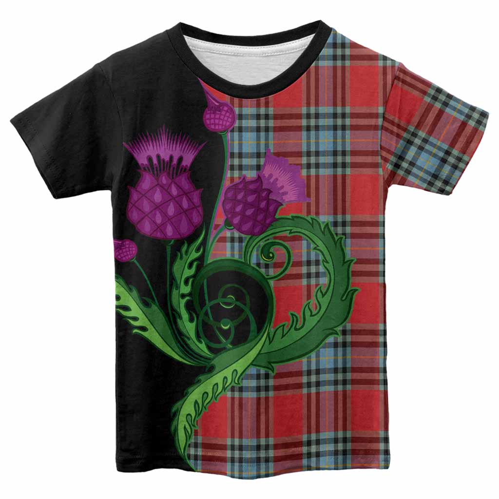 MacLeay (McLeay) Tartan Kid T-shirt Traditional Scottish Thistle