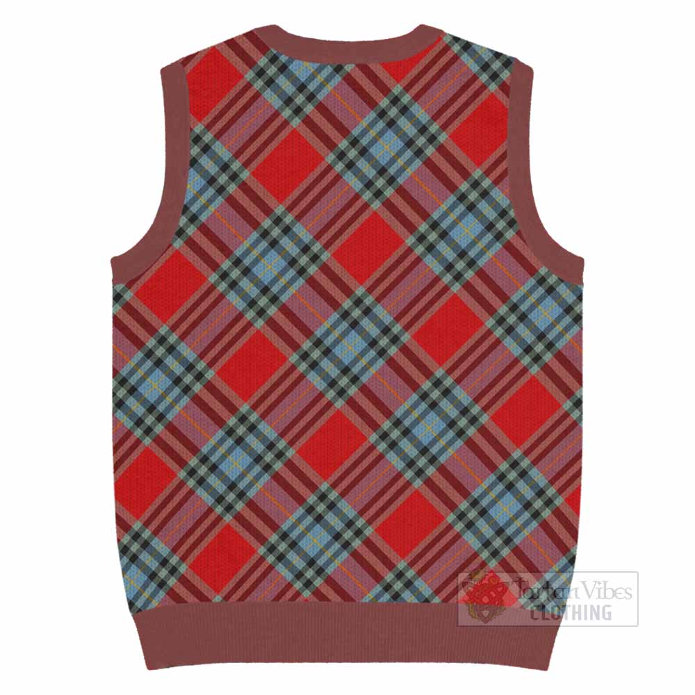 MacLeay (McLeay) Tartan  Knitted V-Neck Vest Cross Style