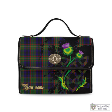 MacLeish Tartan Waterproof Canvas Bag with Scotland Map and Thistle Celtic Accents