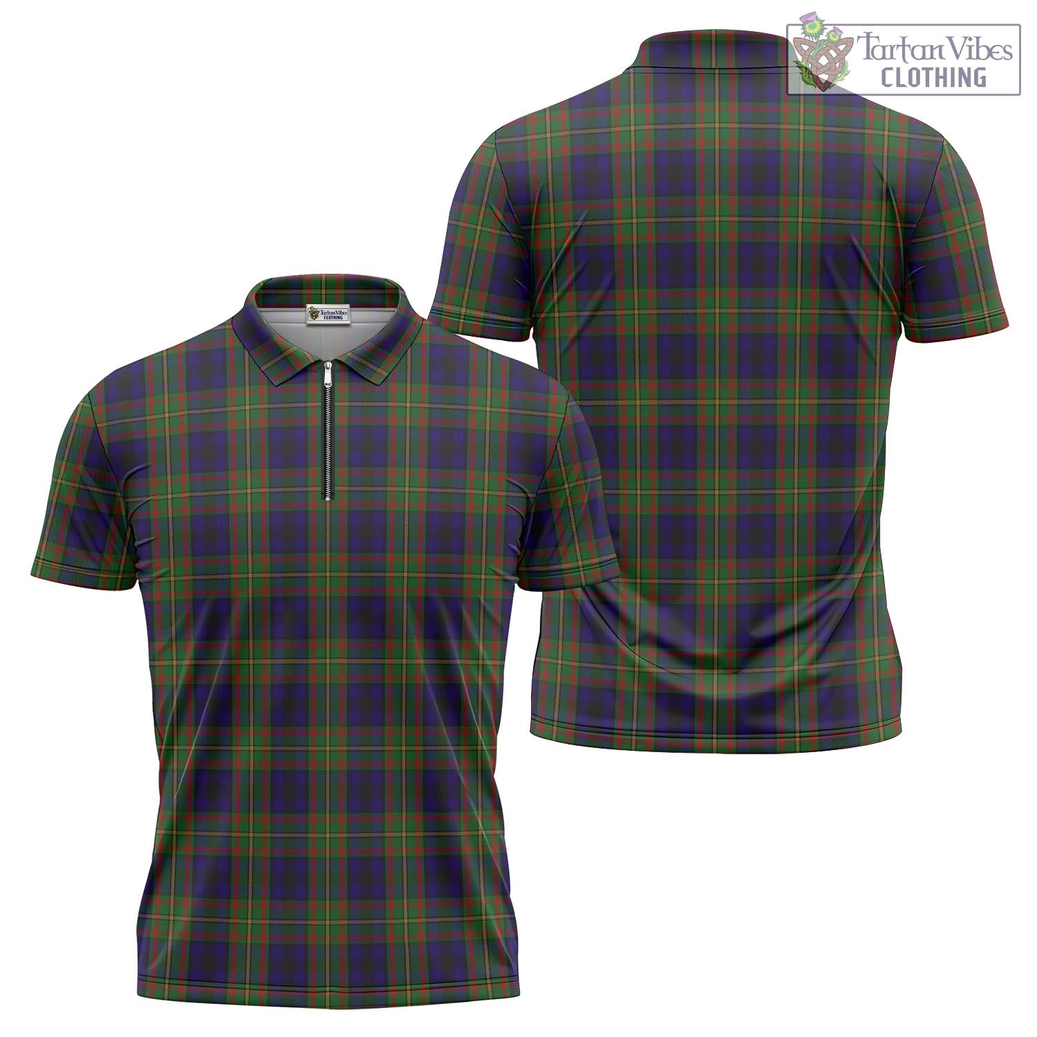 MacLeish (McLeish) Tartan Zipper Polo Shirt Unisex - Tartan Vibes Clothing