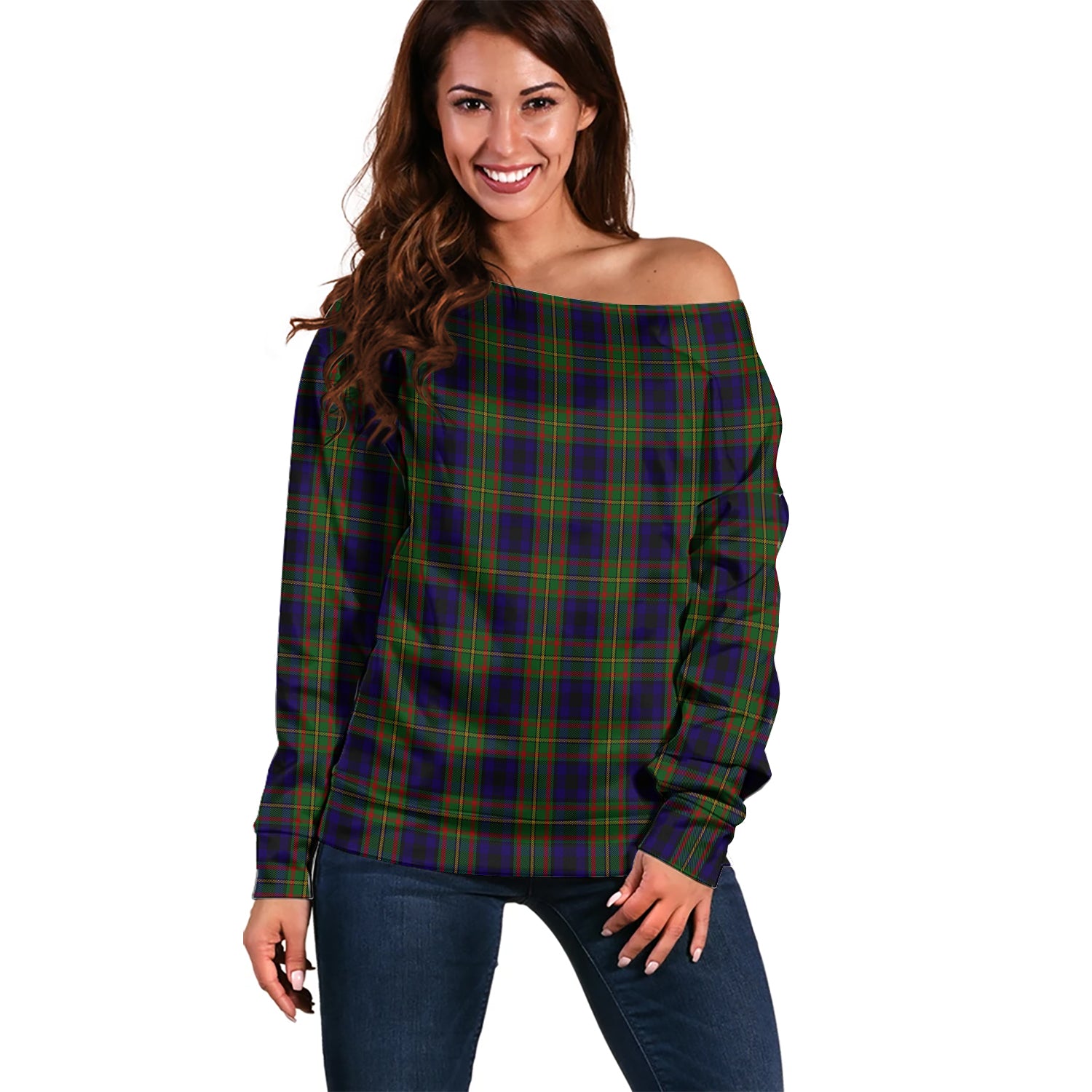 MacLeish (McLeish) Tartan Off Shoulder Women Sweater Women - Tartan Vibes Clothing