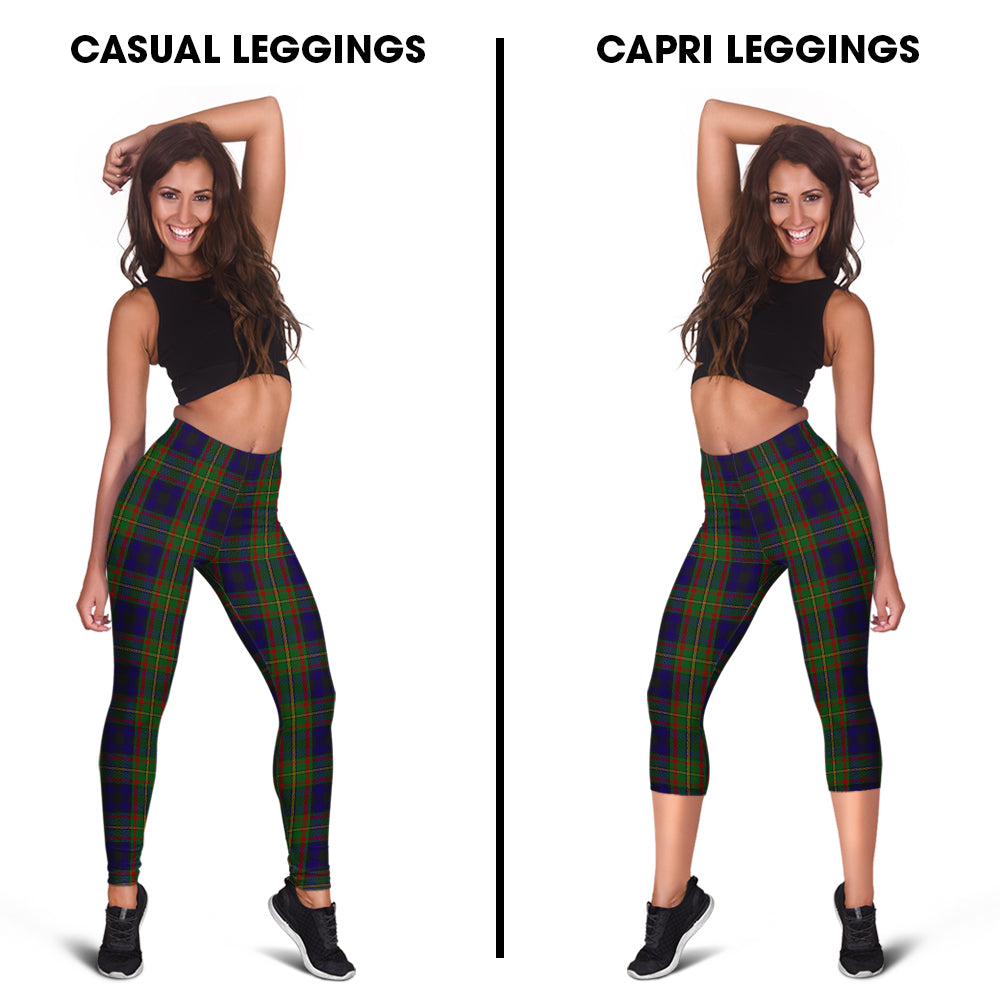 MacLeish (McLeish) Tartan Womens Leggings Capri Leggings - Tartan Vibes Clothing