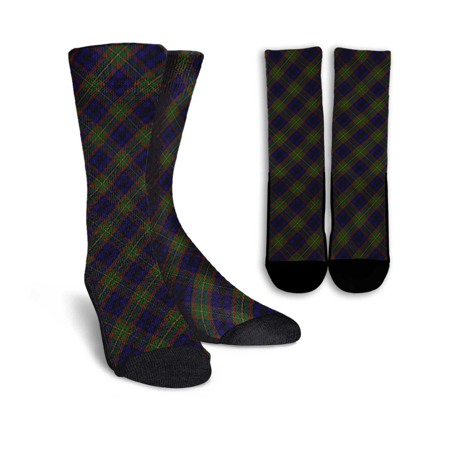 MacLeish (McLeish) Tartan Crew Socks Cross Style Crew Socks - Tartan Vibes Clothing