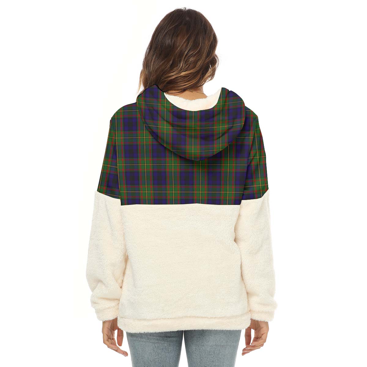 MacLeish (McLeish) Tartan Half Style Women's Borg Fleece Hoodie with Half Zip - Tartan Vibes Clothing