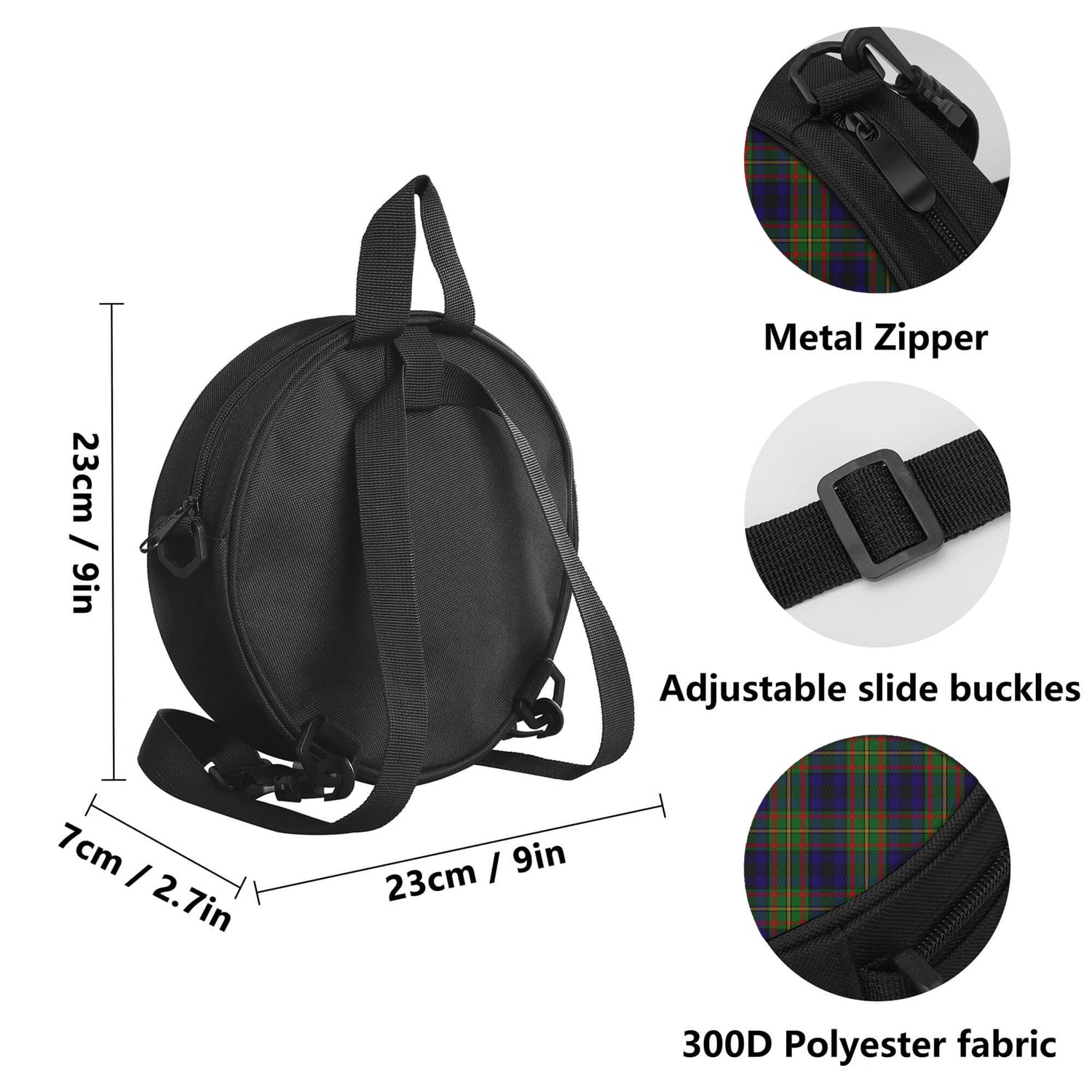MacLeish (McLeish) Tartan Round Satchel Bags - Tartan Vibes Clothing