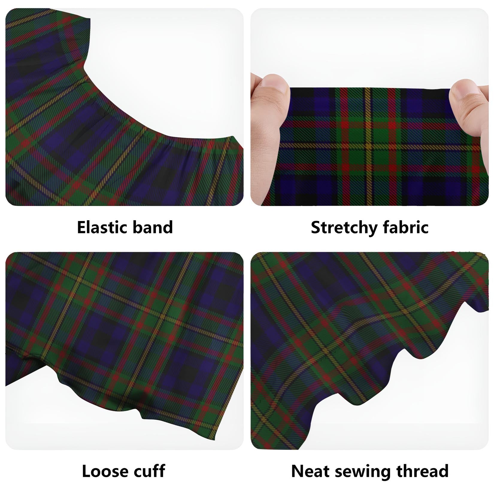 MacLeish (McLeish) Tartan Off Shoulder Long Dress - Tartan Vibes Clothing