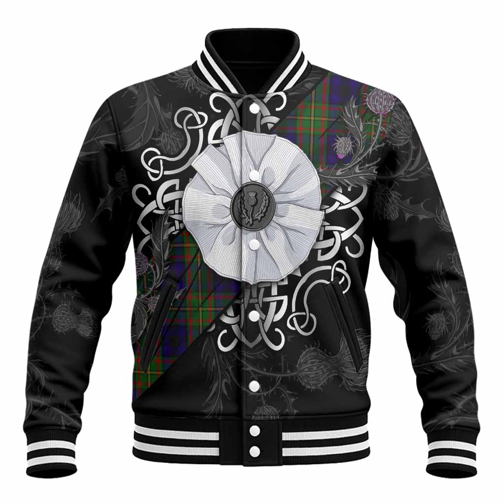 MacLeish (McLeish) Tartan Baseball Jacket Jacobite White Rose Unisex - Tartan Vibes Clothing