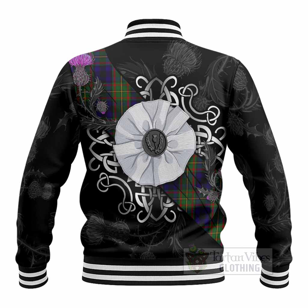 MacLeish (McLeish) Tartan Baseball Jacket Jacobite White Rose - Tartan Vibes Clothing