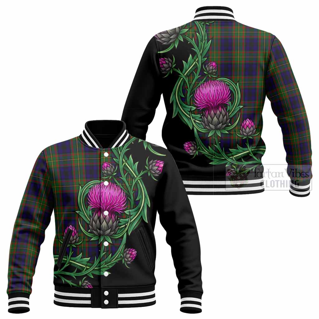 MacLeish (McLeish) Tartan Baseball Jacket Resilient Scottish Thistle - Tartan Vibes Clothing