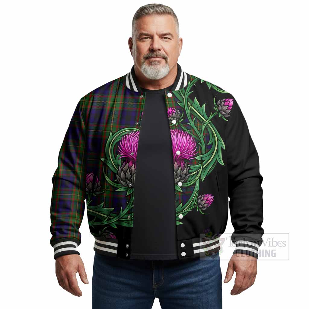 MacLeish (McLeish) Tartan Baseball Jacket Resilient Scottish Thistle - Tartan Vibes Clothing
