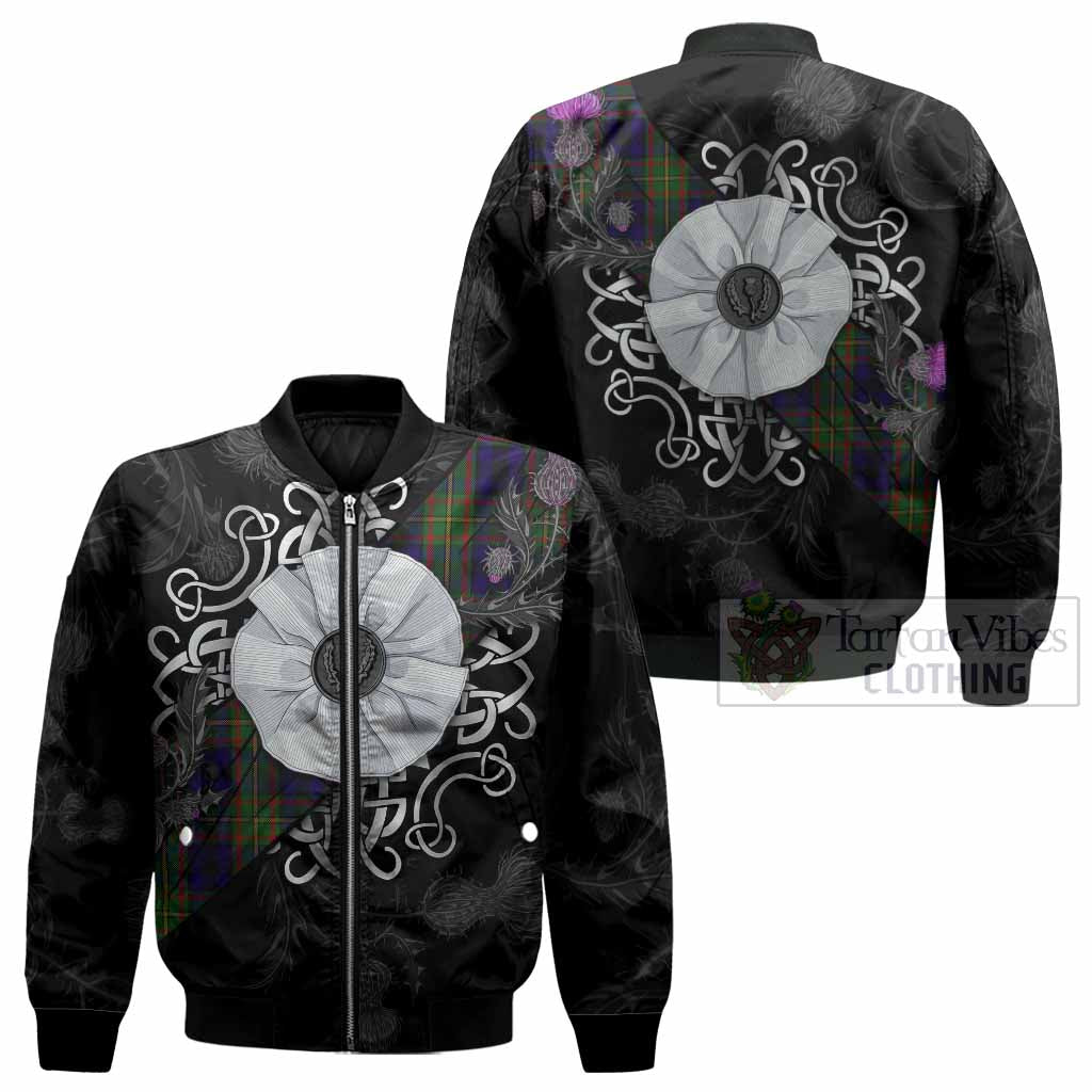 MacLeish (McLeish) Tartan Bomber Jacket Jacobite White Rose - Tartan Vibes Clothing