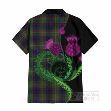 MacLeish (McLeish) Tartan Cotton Hawaiian Shirt Traditional Scottish Thistle