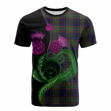 MacLeish (McLeish) Tartan Cotton T-shirt Traditional Scottish Thistle